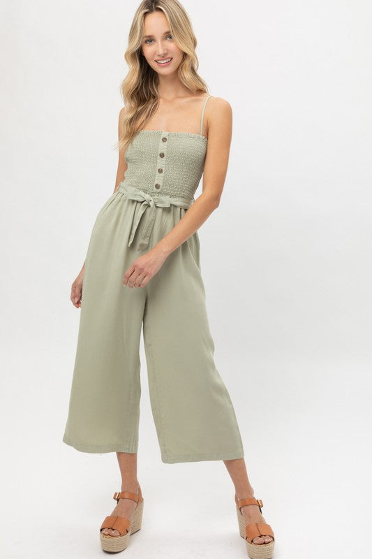 3487 Moss Green Jumpsuit