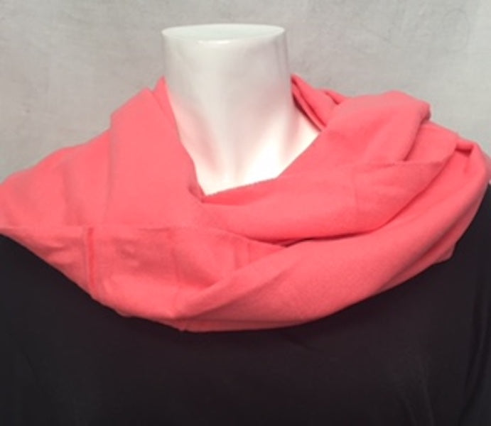 Coral Cashmere-Feel Scarf