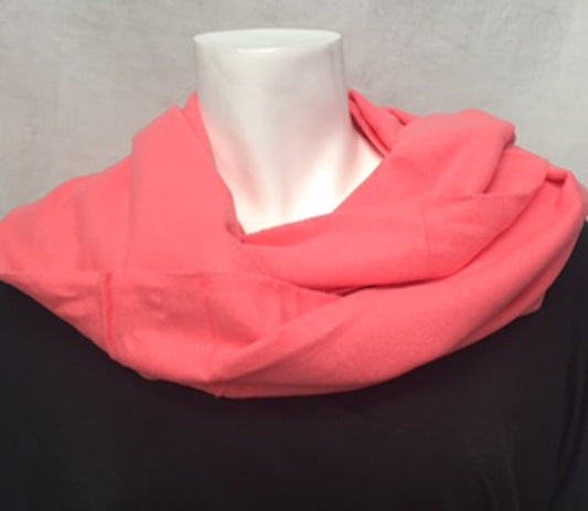 Coral Cashmere-Feel Scarf