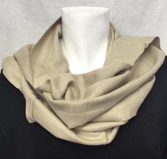 Beige Cashmere-Feel Scarf