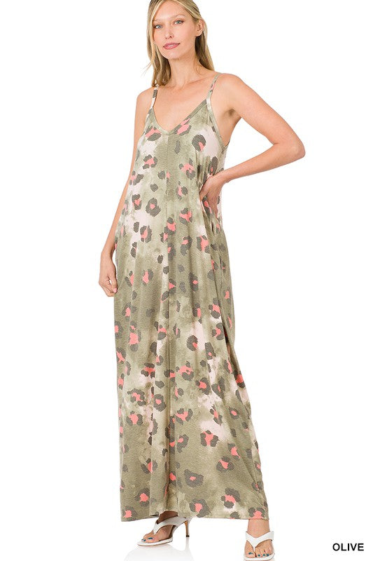 Style 843 Olive Tank Maxi Dress