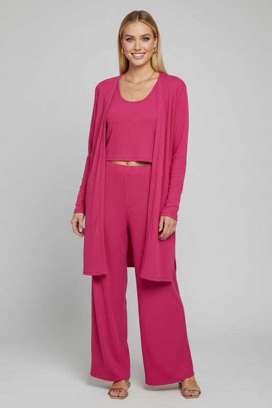 200 Berry Bold 3 Pc Loungewear Set