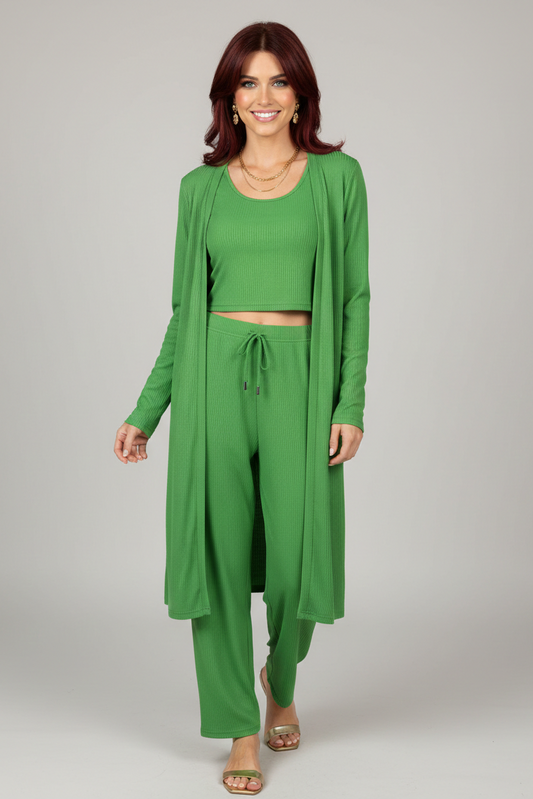 200 Evergreen Glam 3 Pc Loungewear Set