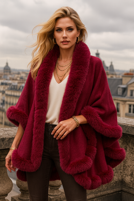 189 Crimson Royale Fur Wrap