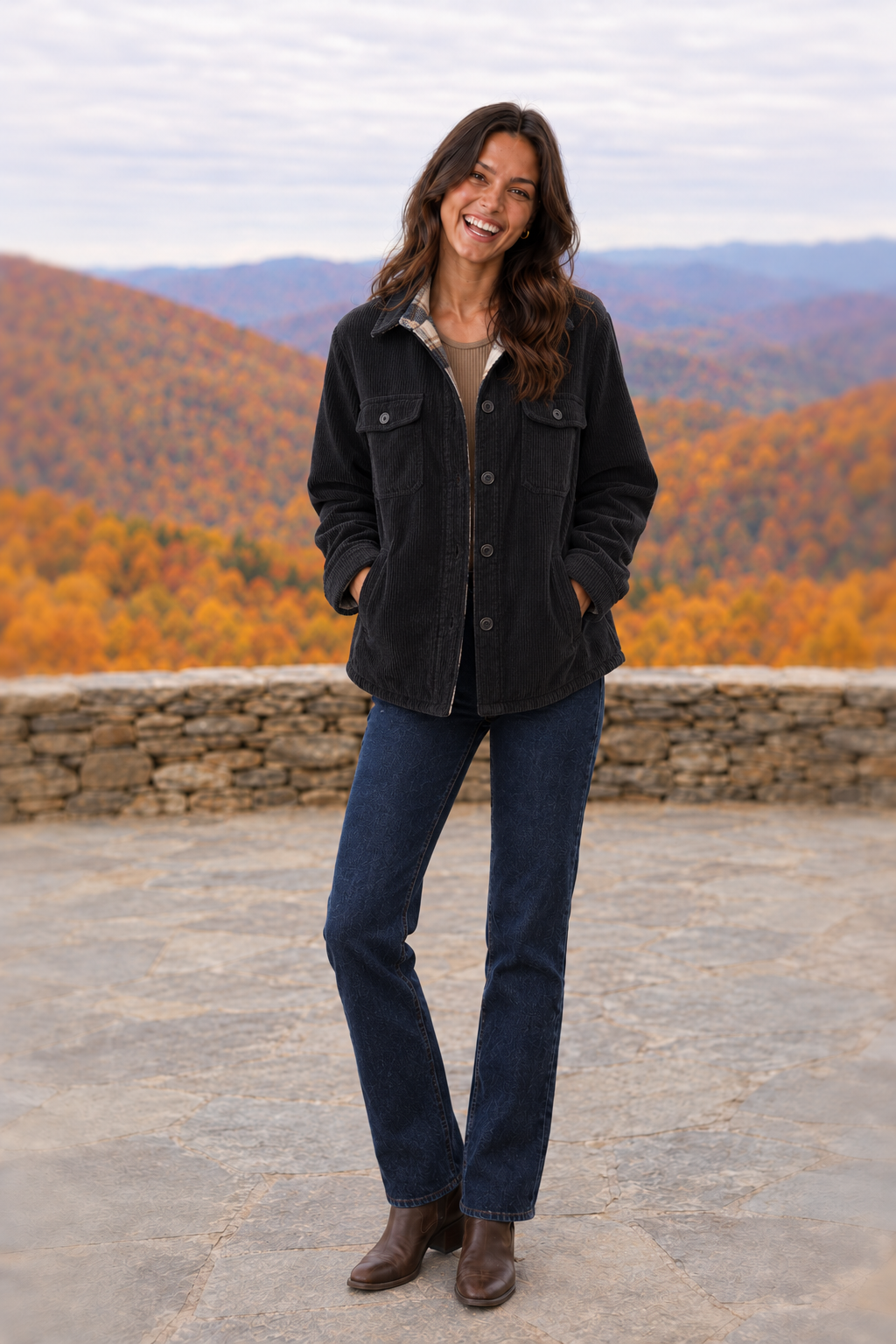 8208 Plaid Reversible Oversized Shacket