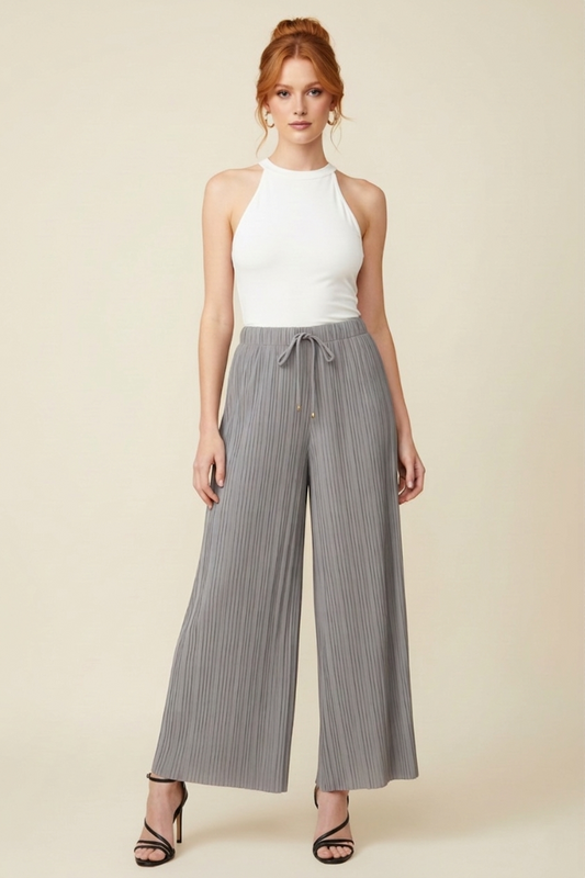 533 Gray Pleated Pants