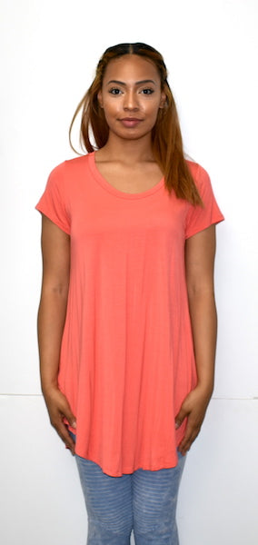 1602 Coral Piko Top