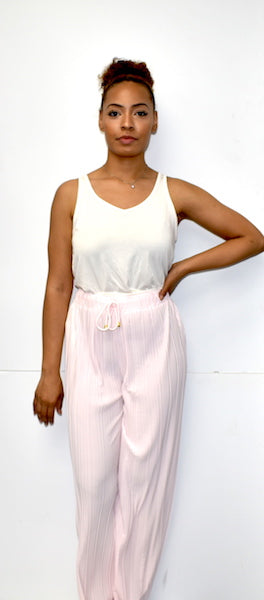 902 Light Pink Pleated Pants