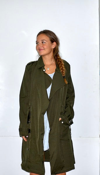 324262 Olive Trench Jacket