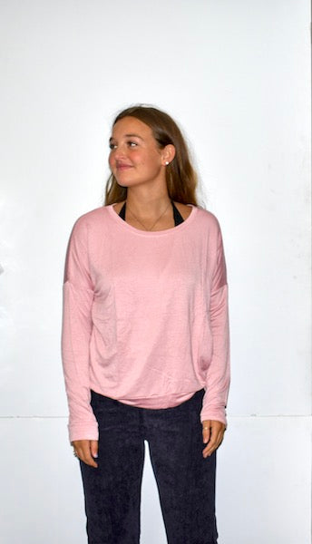 18248 Pink Light French Terry Top