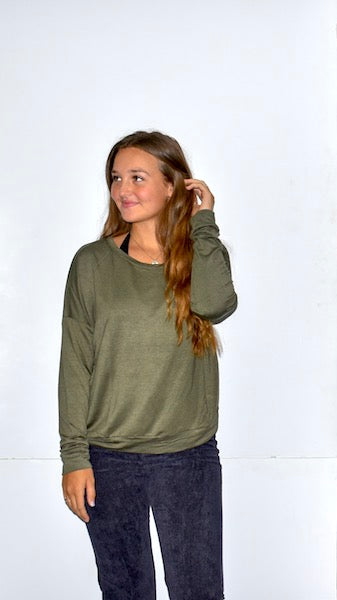 18248 Green French Terry Top