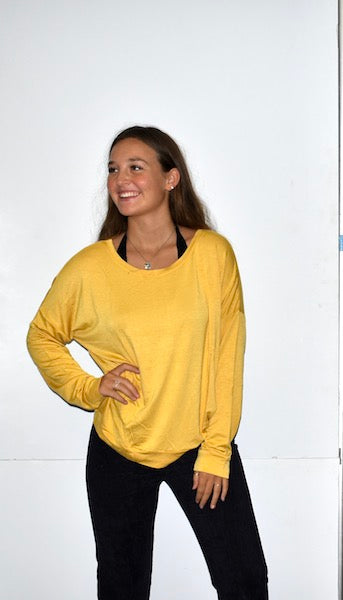 18248 Yellow French Terry Top