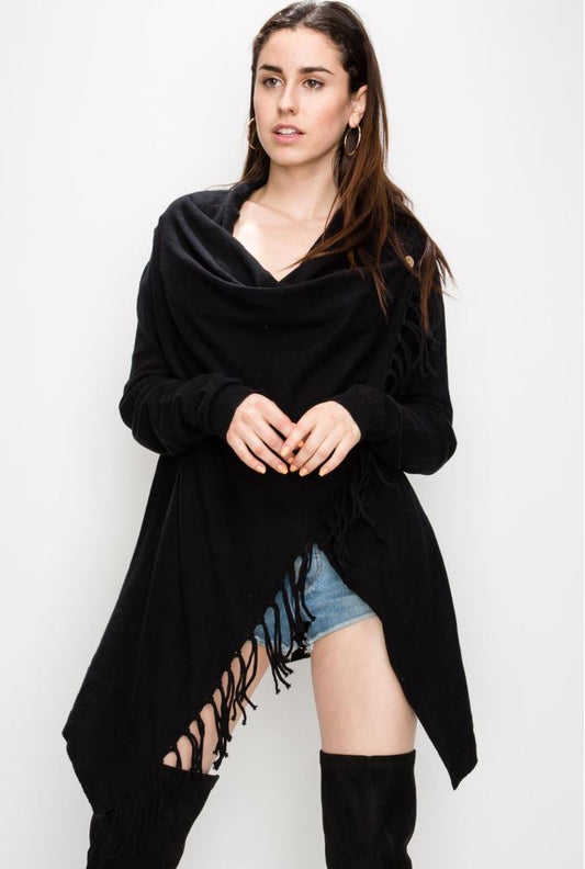 11296 Black Sweater Cardigan