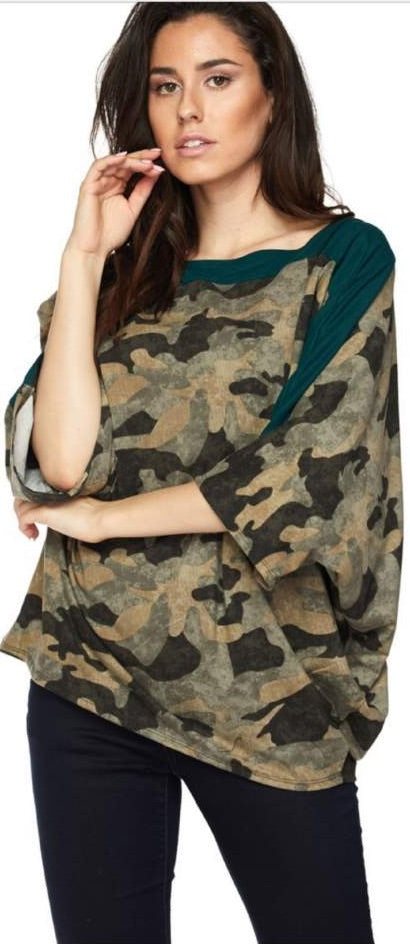 83809 Green Camouflage Top