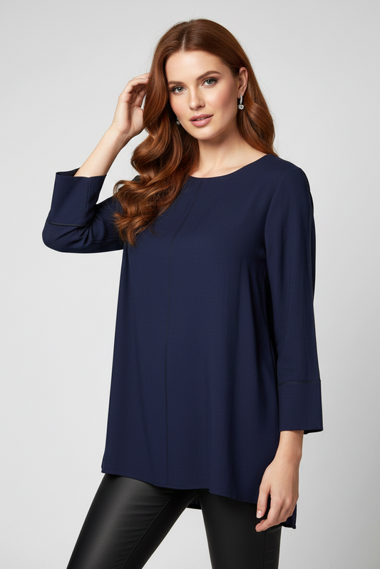687 Navy Blue Blouse