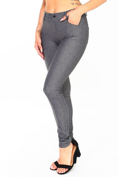 251 Grey 5 Pocket Jeggings