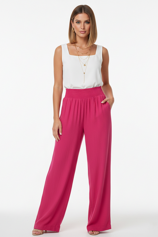 6913 Tropical Pink Pants with pockets