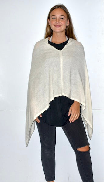 White Cashmere Poncho