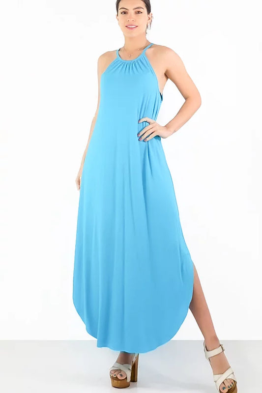 Style 5663 Turq Maxi Dress