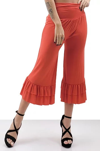 Style 3501 Ruffle Bottom Gaucho Pants