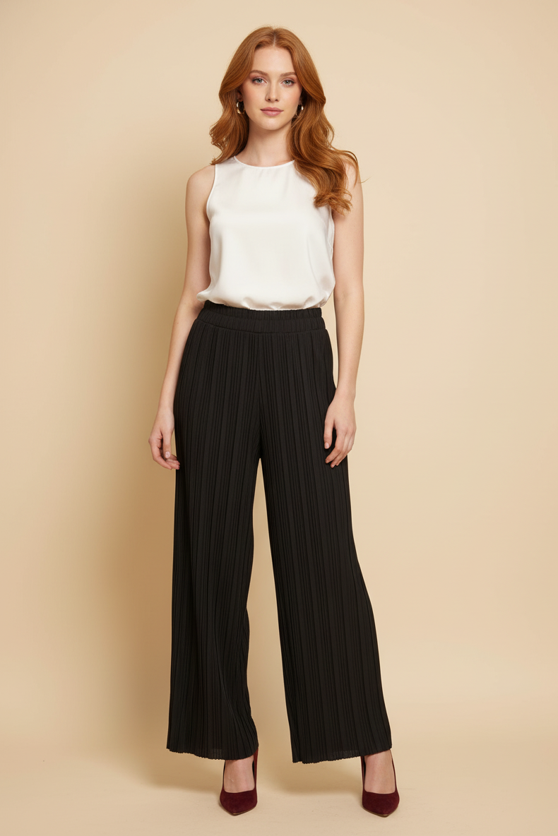 901 Black Pleated Pants