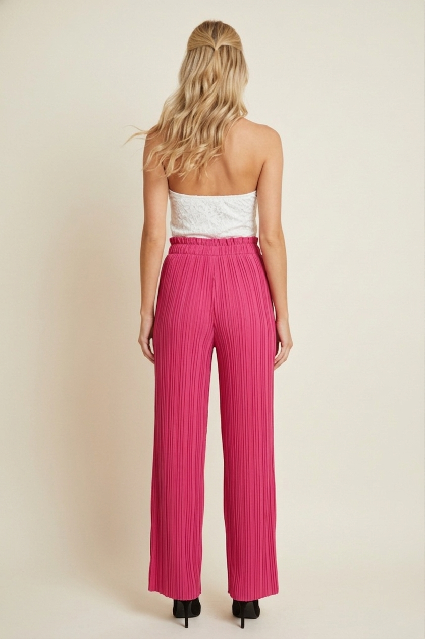 901 Fuchsia Pleated Pants