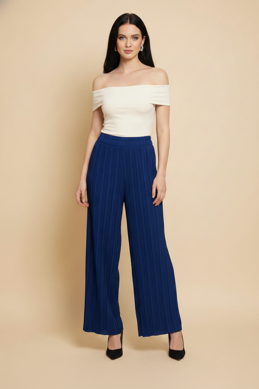901 Royal Blue Pleated Pants