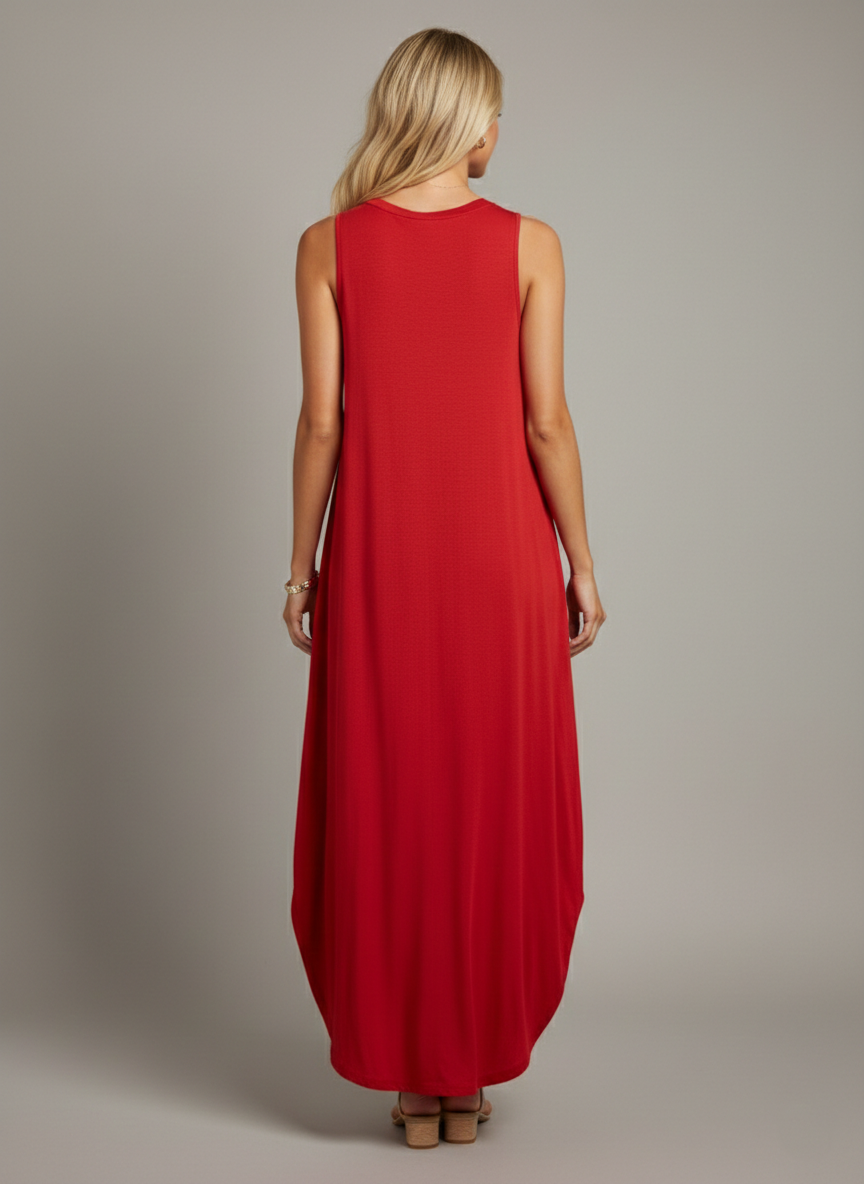 9073 Scarlet Showstopper Sleeveless Maxi Dress