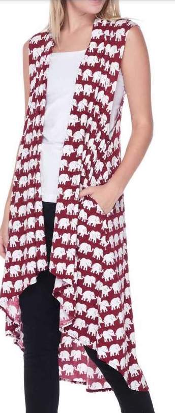 5017 Alabama Gameday Inspired Elephant Vest