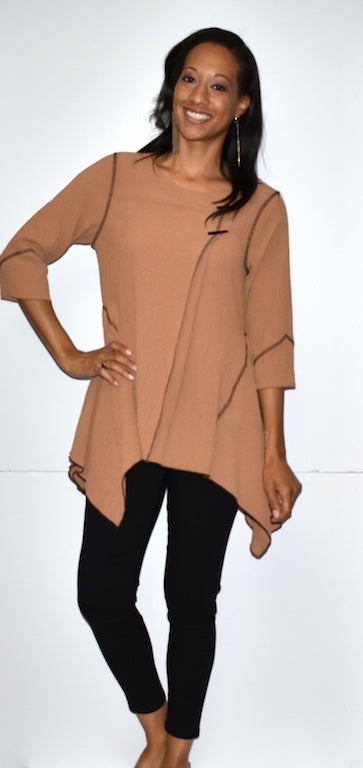 092 Camel Tunic w/ Pin