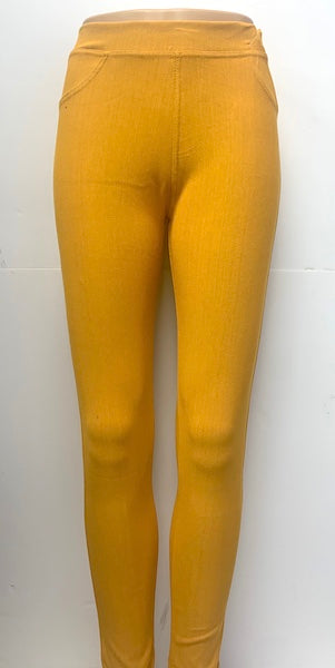 J04 Mustard Tummy Tuck Jeggings