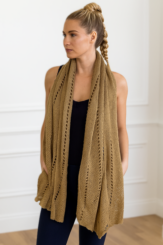 1110 Brown Drape Shawl