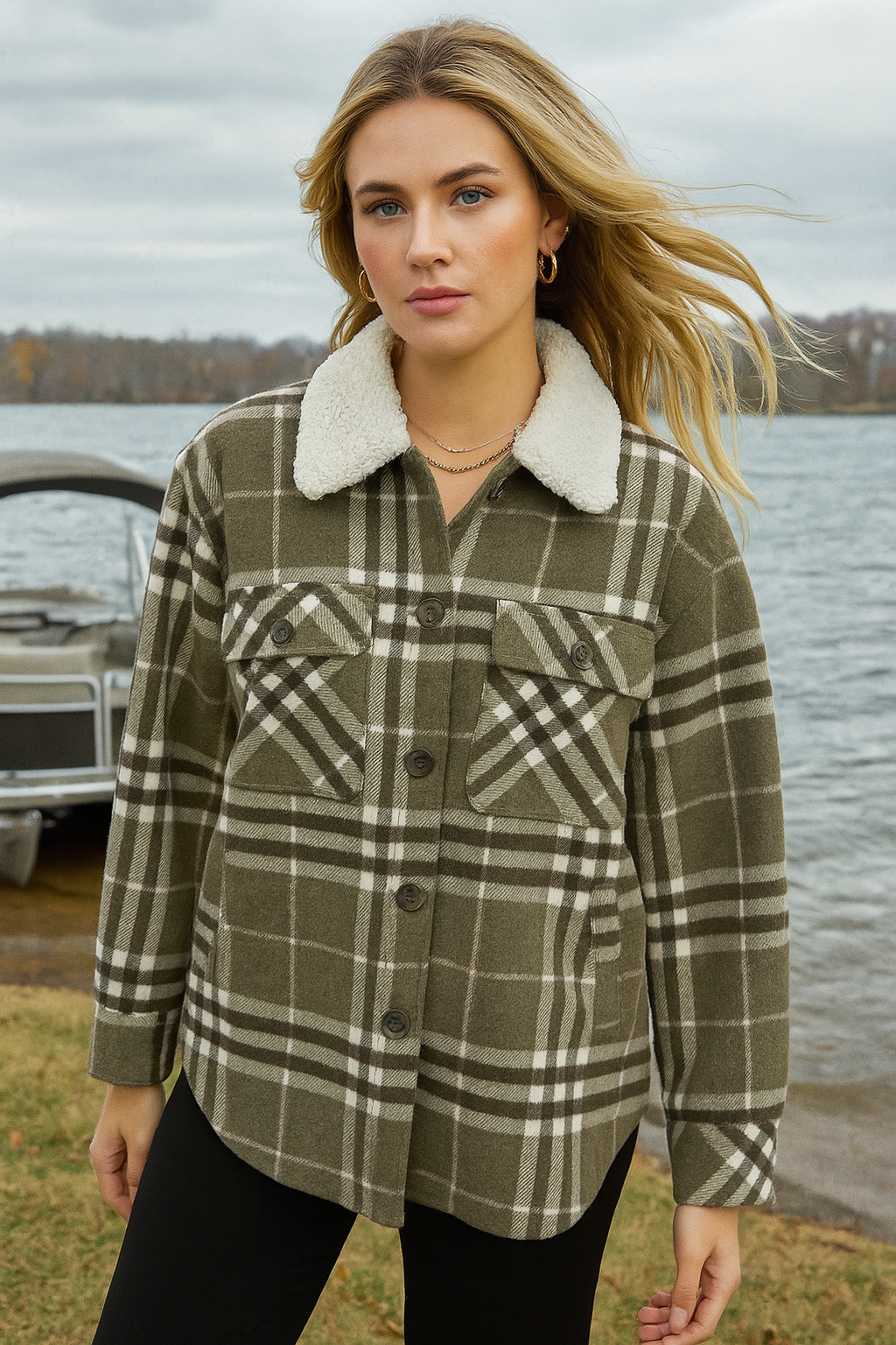 80020 Woodland Whisper Fleece Collar Jacket