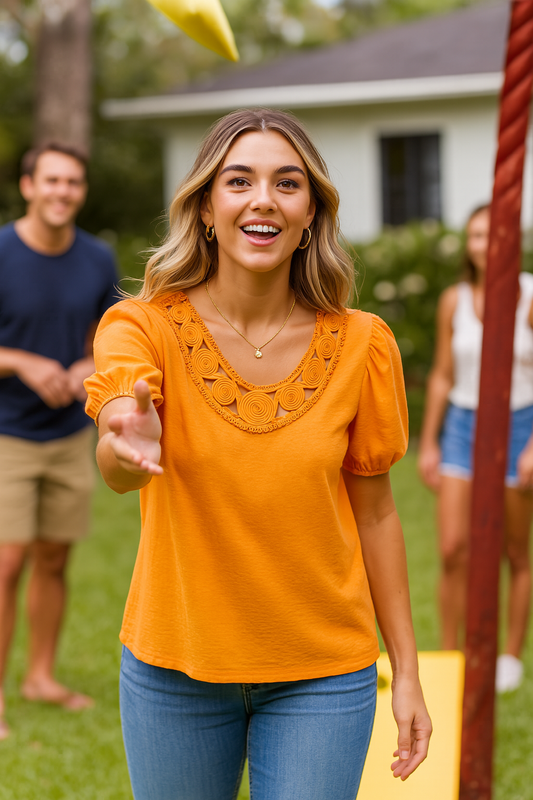 3726 Orange Rush Top