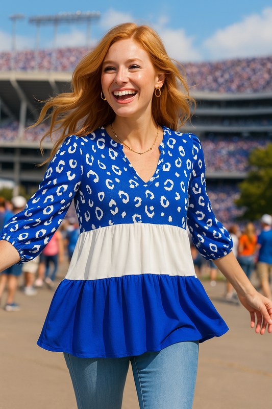 Style 5721 Blue Game Day Inspired Top