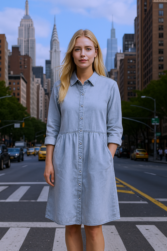 2213 Denim Dream Shirtdress