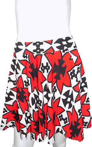 Red/White Patterned Skirt