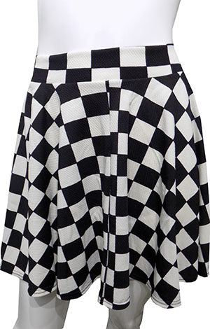 Black/White Checkered Skirt