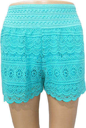 SH03 Mint Crochet Shorts