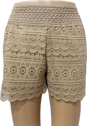 SH03 Mocha Crochet Shorts