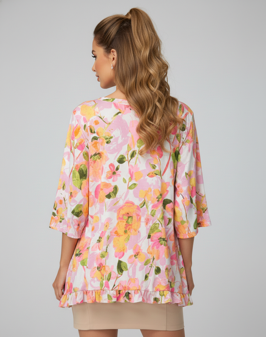 50827 Blush Pink Floral Blouse