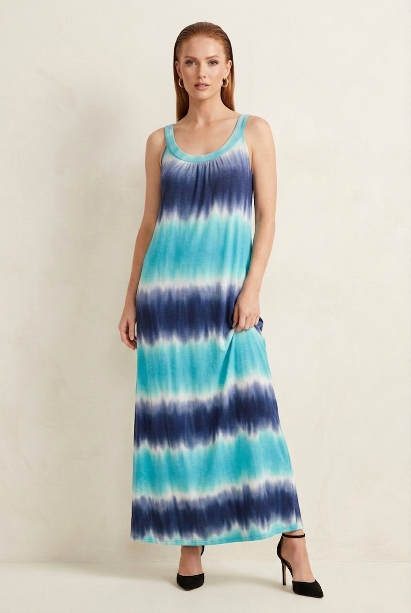 5300 Ocean Breeze Tie-Dye Maxi Dress