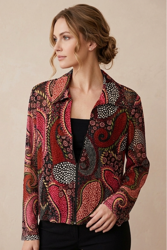 2126 Coral Paisley Jacket