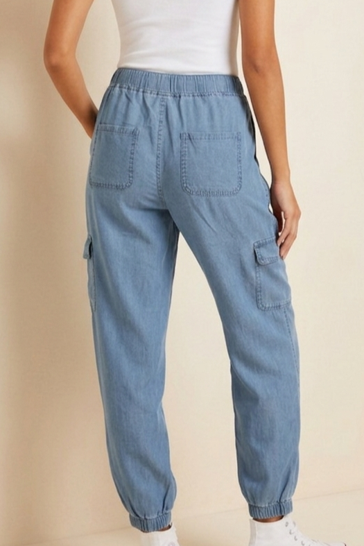 6810-6 Denim Tencel Cargo Pants