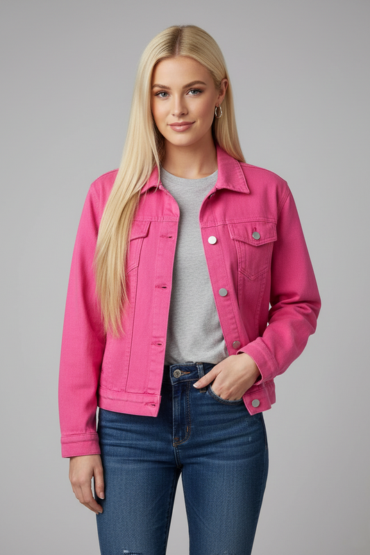 5551 Pink Denim Jacket
