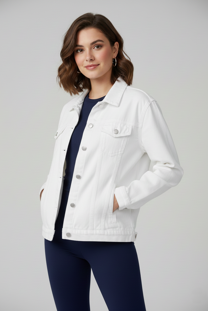 5551 White Denim Jacket