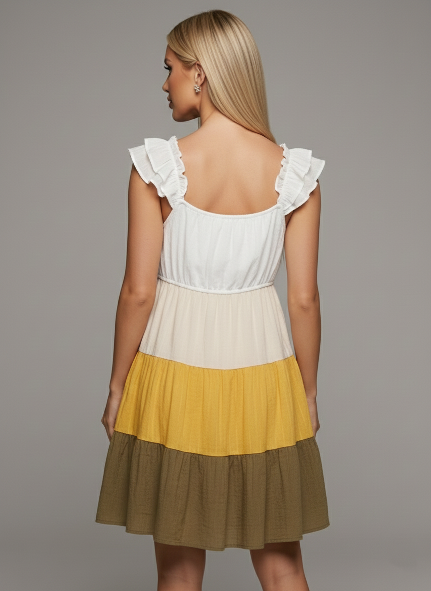 1952 Bohemian Horizon Tiered Dress