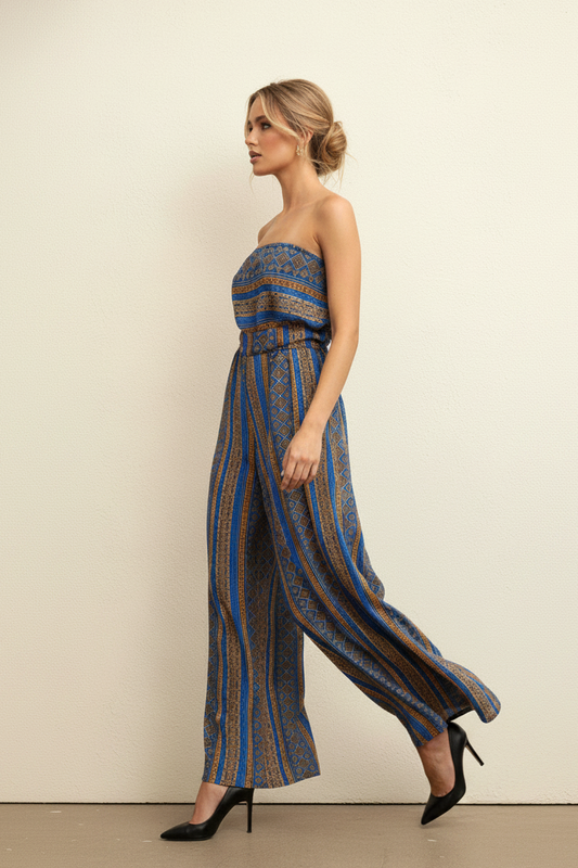 6543 Boho Tribal Jumpsuit