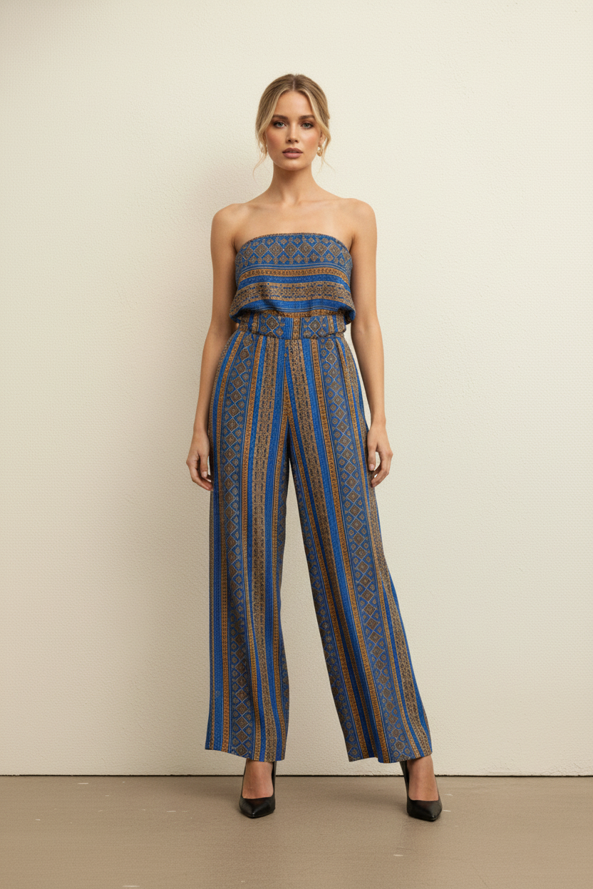 6543 Boho Tribal Jumpsuit
