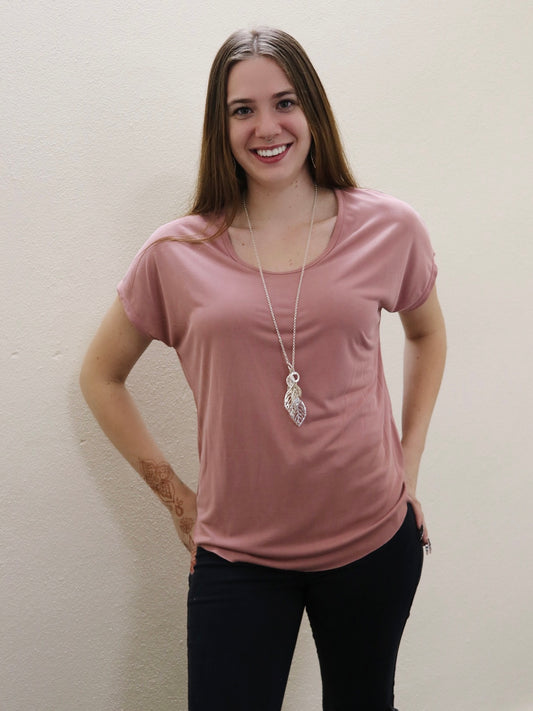Style 555 Blush Zipper Back Tops